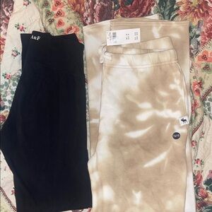 Abercrombie & Fitch Black Leggings and Tie-Dye Joggers kids 15/16